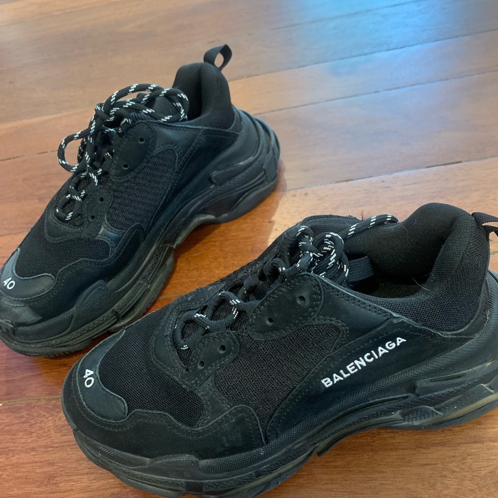 Balenciaga triple s black sneakers